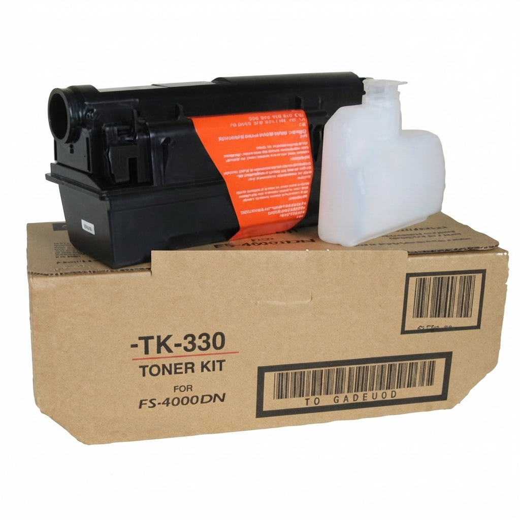 New, Pre-Owned - Kyocera FS-4000DN Standard Yield Black Toner Cartridge, TK-330E