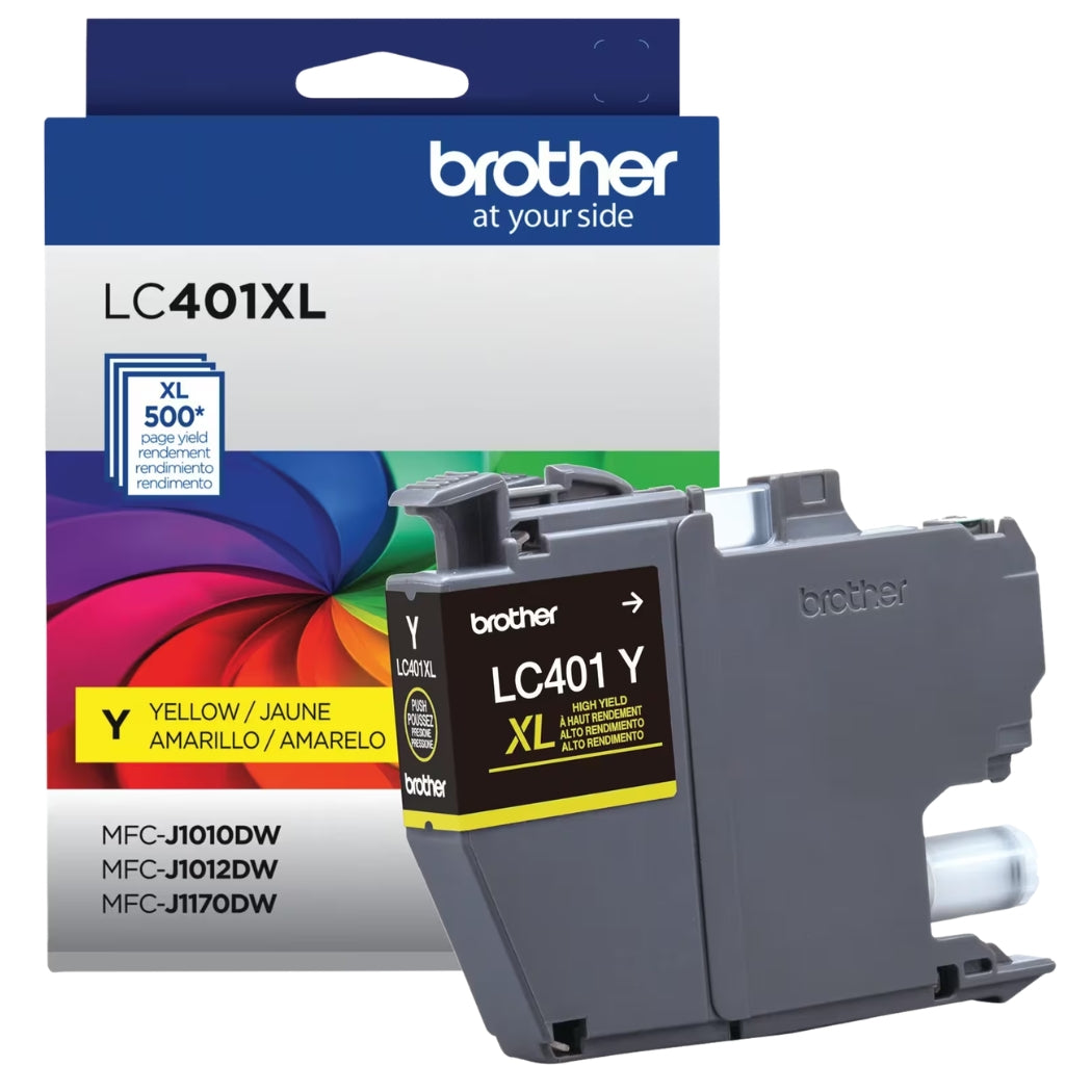New, Pre-Owned - Brother LC401XL High Yield Yellow Ink Cartridge