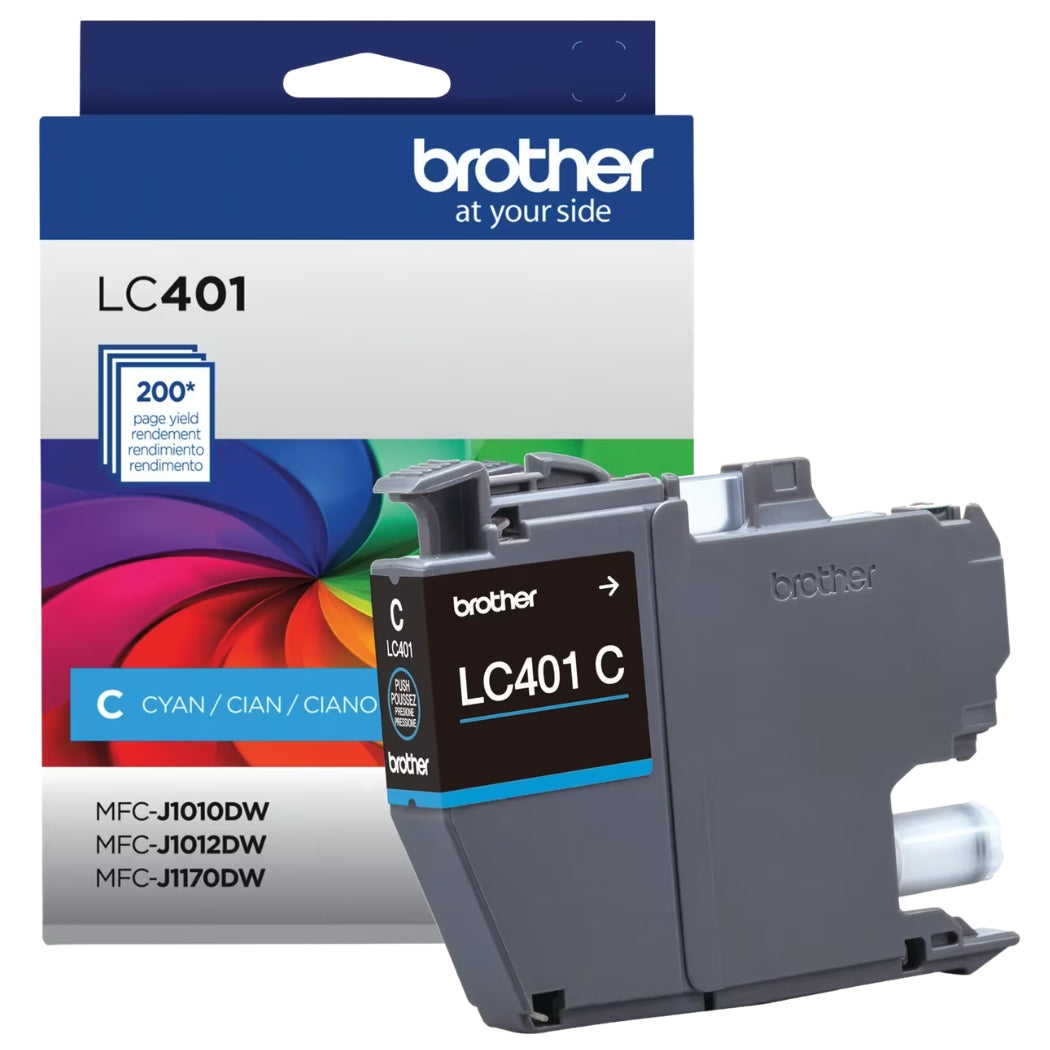 New, Pre-Owned - Brother LC401 Cyan Ink Cartridge