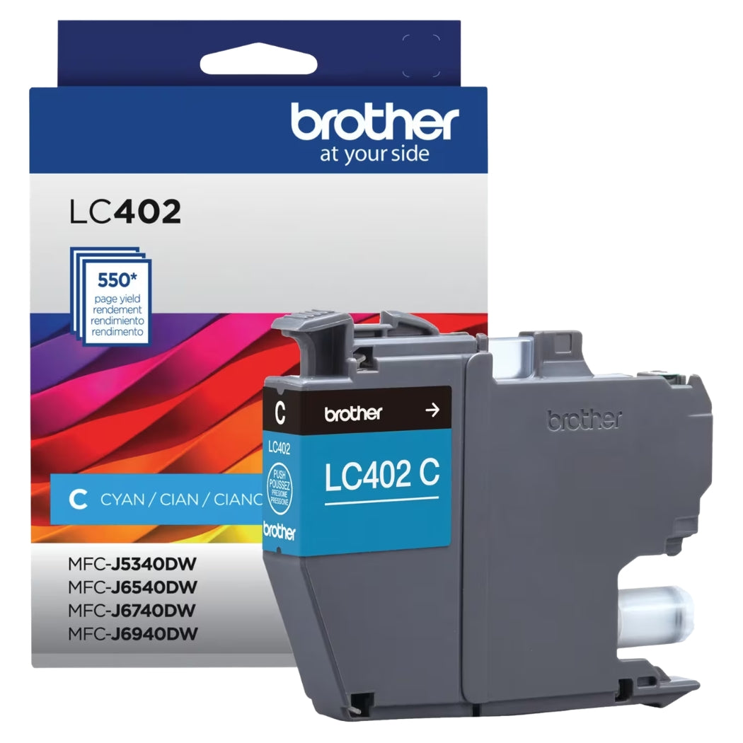 New, Pre-Owned - Brother LC402C Standard Yield Cyan Ink Cartridge