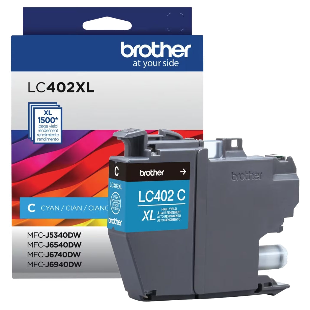 New, Pre-Owned - Brother LC402XLC High Yield Cyan Ink Cartridge