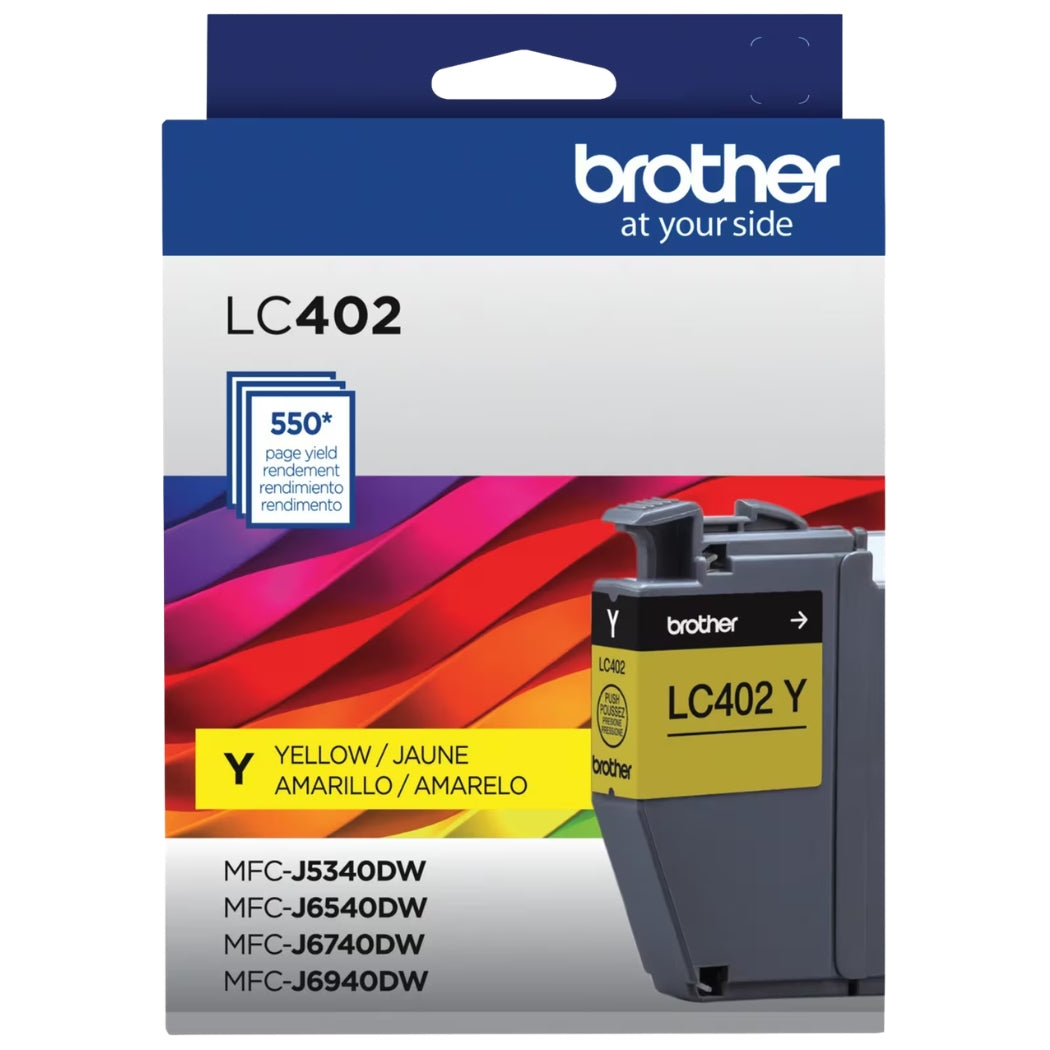 New, Pre-Owned - Brother LC402Y Standard Yield Yellow Ink Cartridge