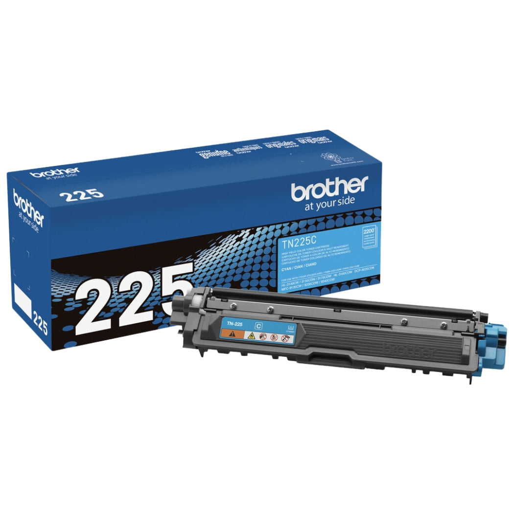 New, Pre-Owned - Brother TN-225C High-Yield Cyan Toner Cartridge