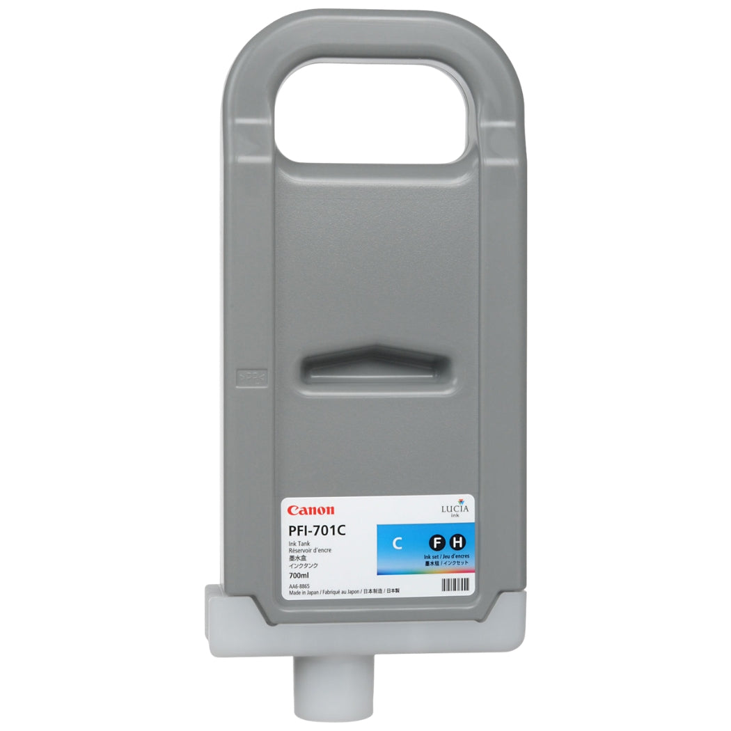 New, Pre-Owned - Canon 700ml PFI-701 Cyan High-Yield Ink Cartridge, 0901B001AA