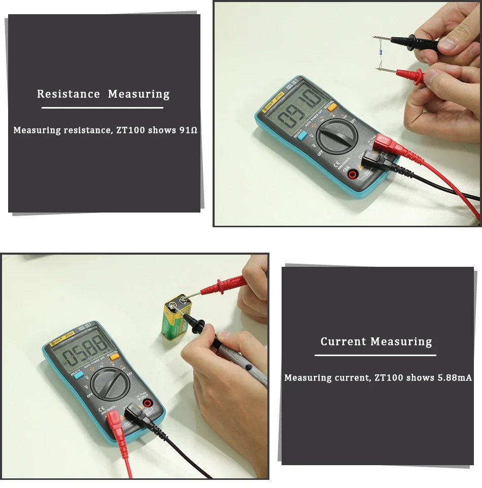 BSIDE ZT301/302 True RMS Multimeter with Temp & Cap Test