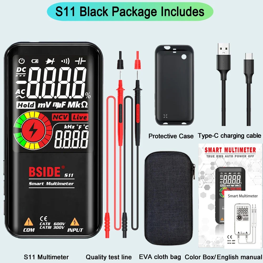 BSIDE S10/S11 Smart Multimeter with Color LCD & NCV Test