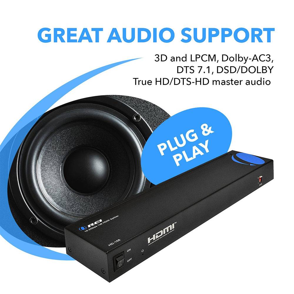 1080p 1x8 HDMI™ Splitter-HD-108