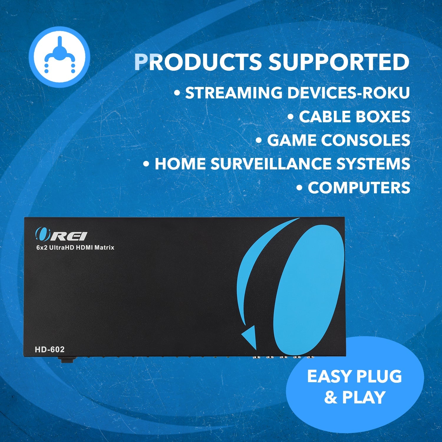 Ultra HD 6x2 HDMI Matrix Switch with ARC Support (HD-602)