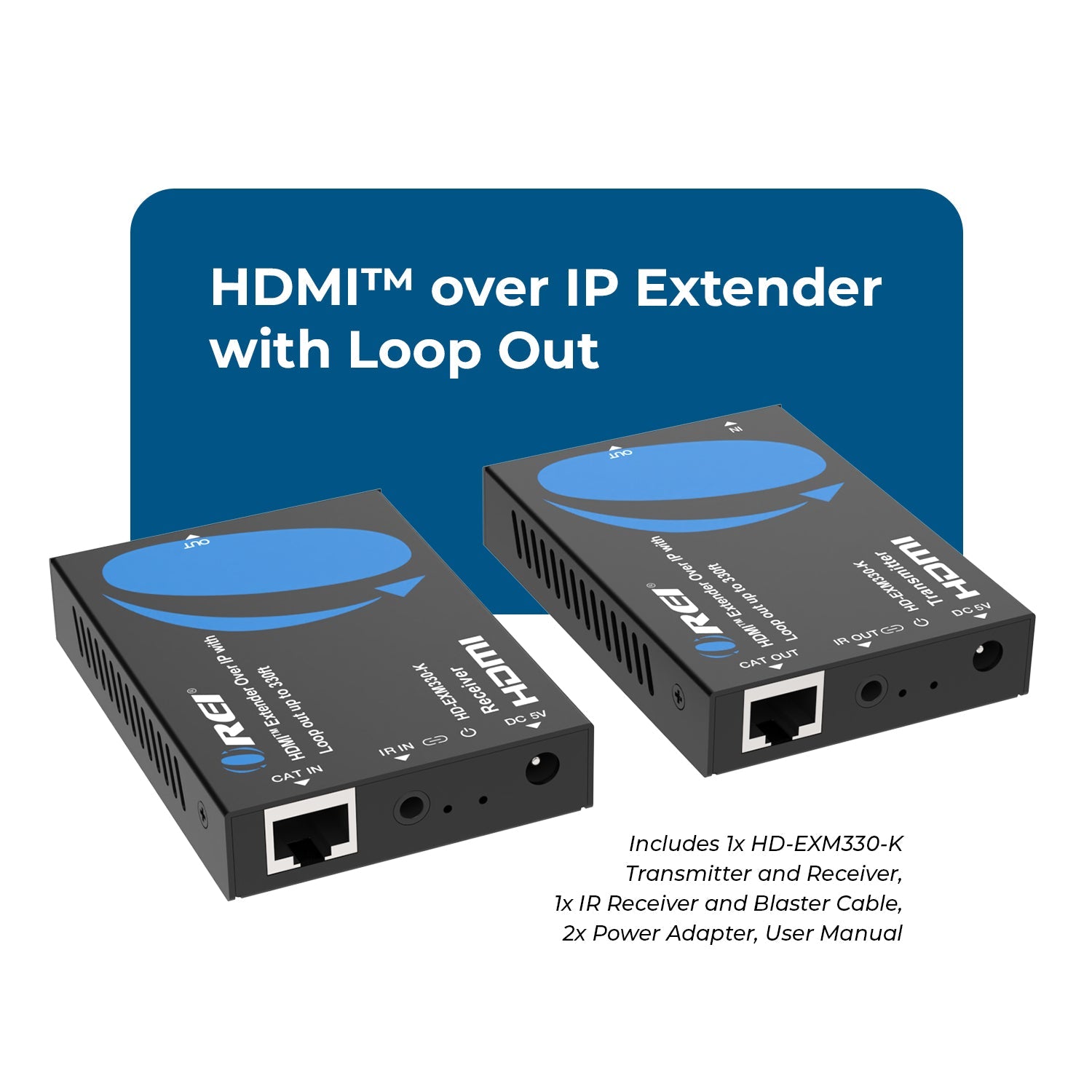Receiver Only for HDMI Over IP Extender Full HD 1080P upto 330 ft (HD-EXM330-RX)
