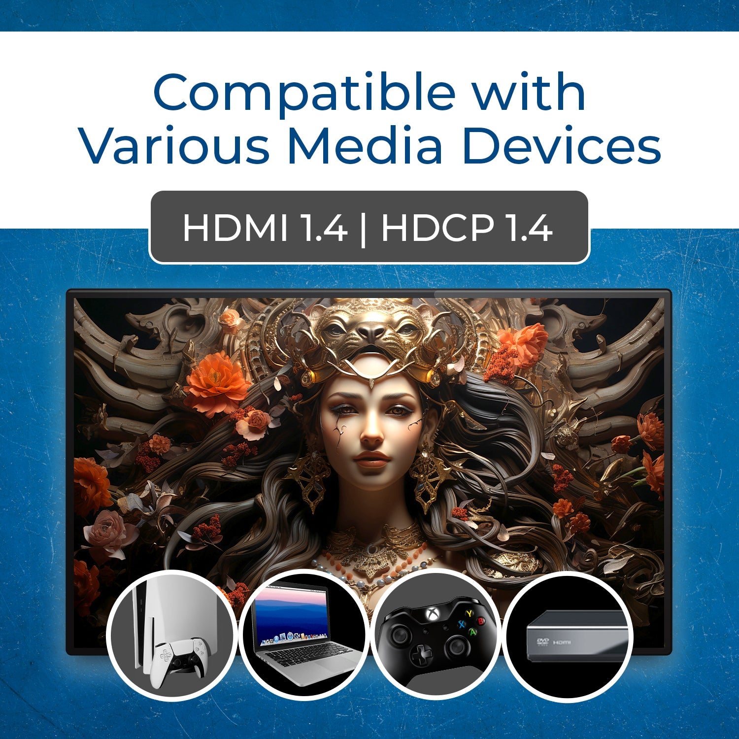 4K@30Hz 1x4 HDMI™ Extender Splitter (Loop) - 230ft (cat6)-HD14-EX165-K