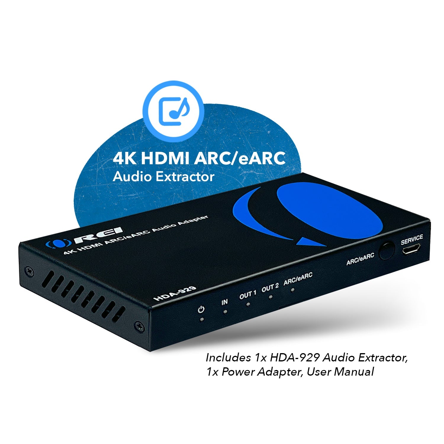 4K HDMI™ Audio Extractor (eARC Output, HDMI Audio)-HDA-929