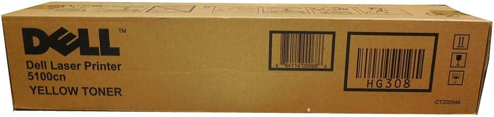New, Pre-Owned - Dell 5100CN High Yield Yellow Toner Cartridge, HG308
