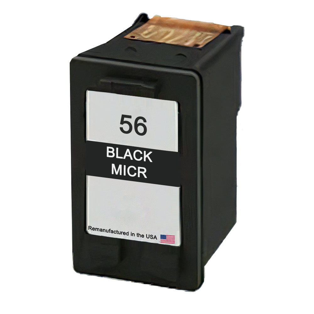 U.S. Remanufactured for HP 56 (C6656AN) Black MICR Ink Cartridge