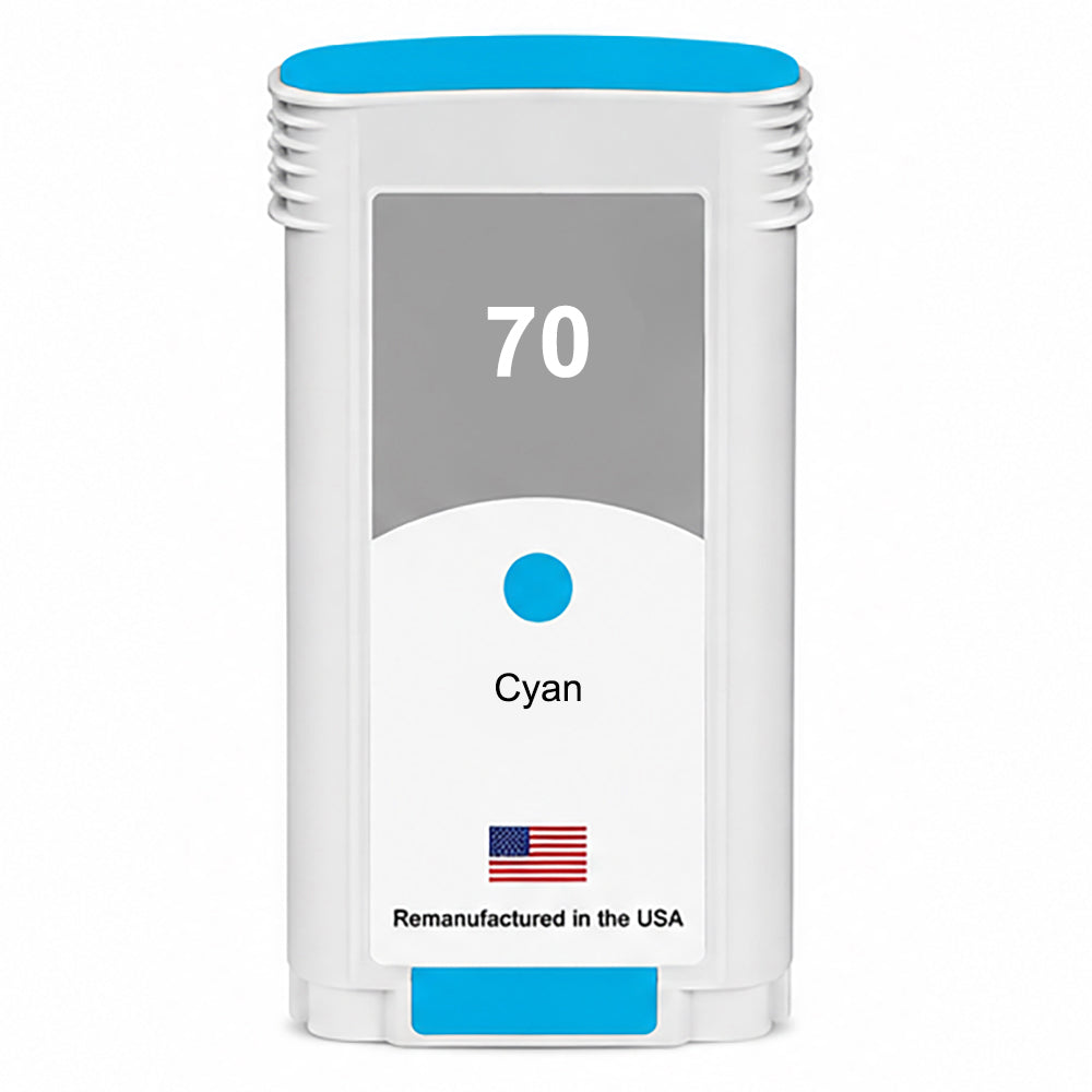 U.S. Remanufactured for HP 70 130-ml (C9452A) Cyan Ink Cartridge