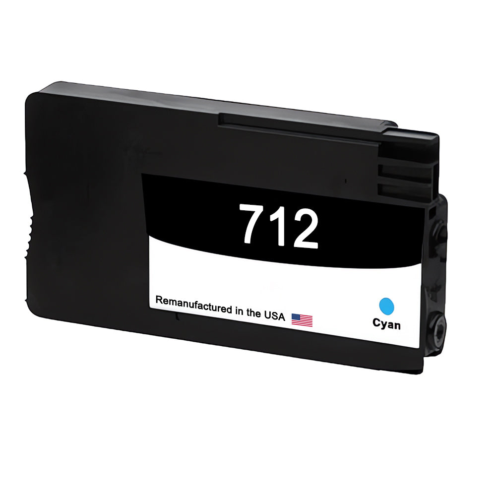 U.S. Remanufactured for HP 712 Cyan (3ED67A) 29-ml Ink Cartridge New Chip