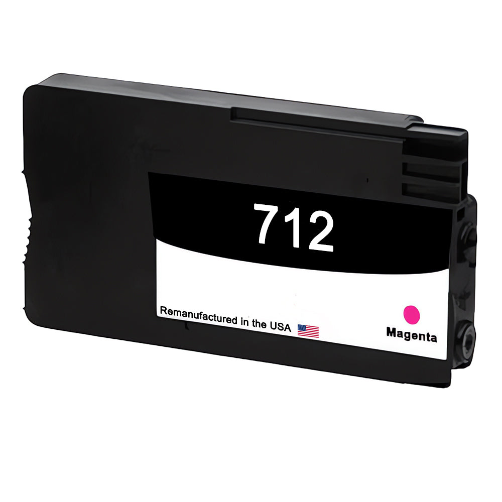U.S. Remanufactured for HP 712 Magenta (3ED68A) 29-ml Ink Cartridge New Chip