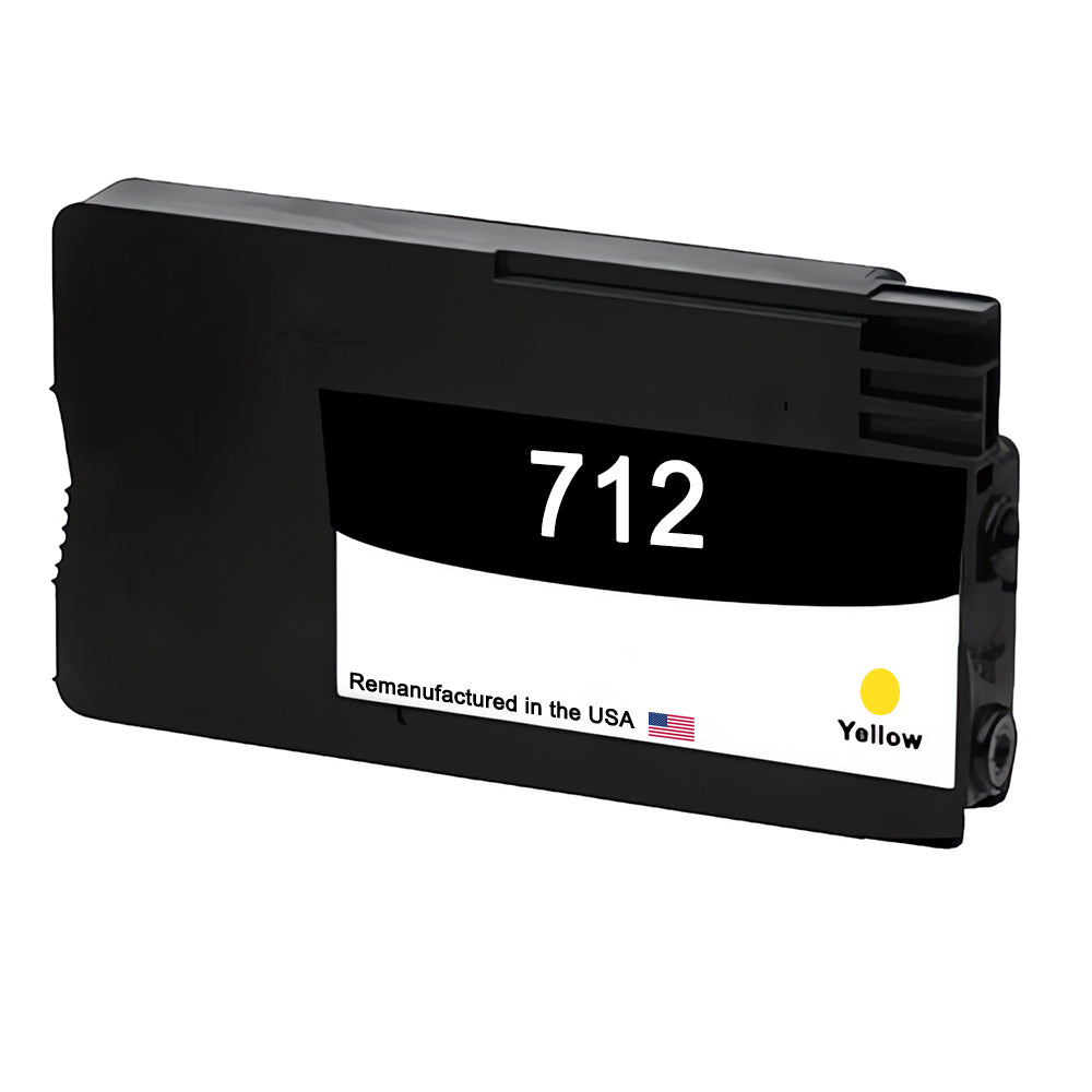 U.S. Remanufactured for HP 712 Yellow (3ED69A) 29-ml Ink Cartridge New Chip