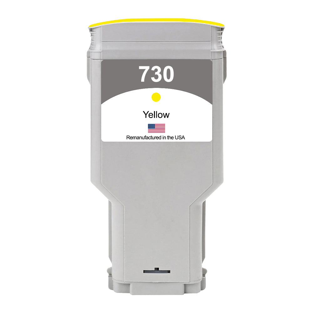 U.S. Remanufactured for HP 730 300ml  (P2V70A) Yellow Ink Cartridges