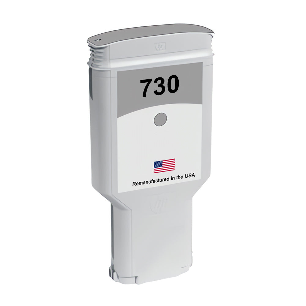U.S. Remanufactured for HP 730 300ml (P2V72A) Gray Ink Cartridges