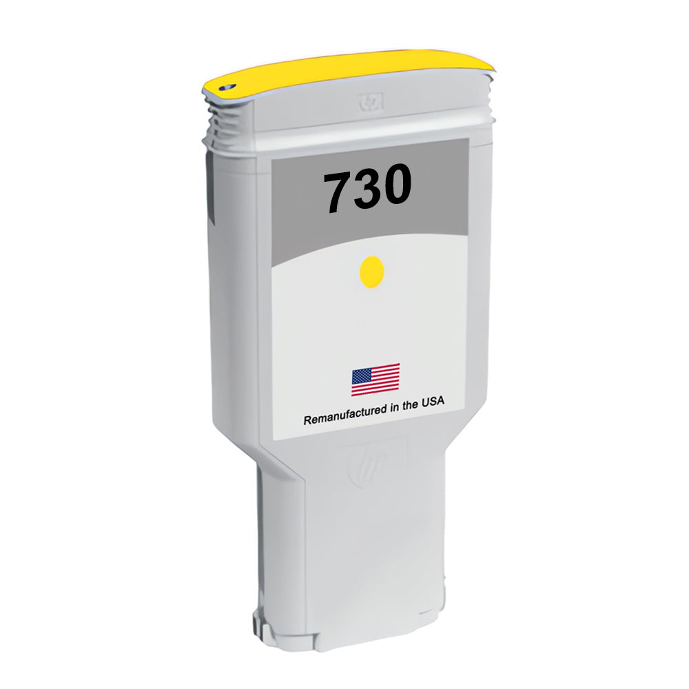 U.S. Remanufactured for HP 730 300ml  (P2V70A) Yellow Ink Cartridges