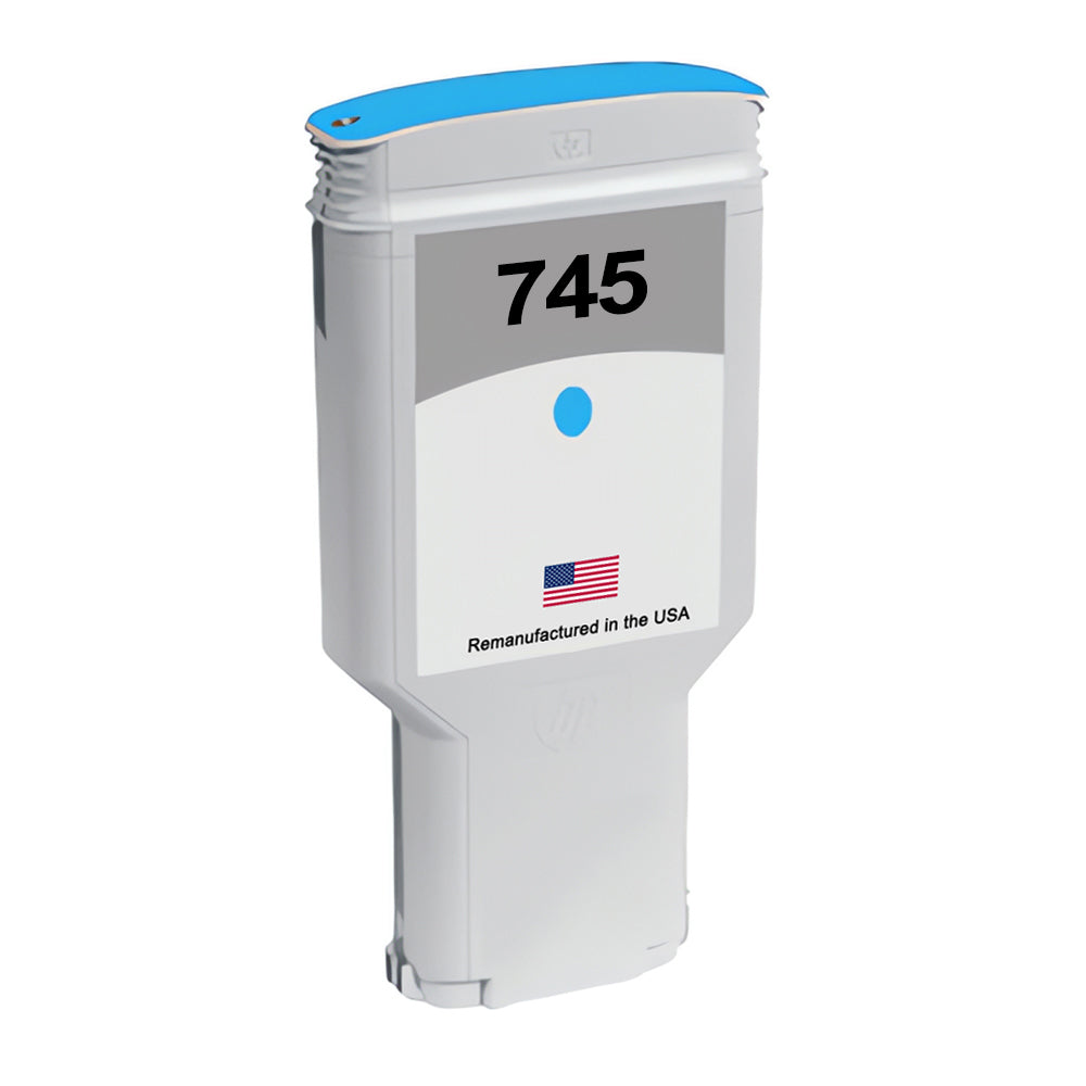 US Remanufactured for HP 745 300mL (F9K03A) Cyan Ink Cartridge, F9K03A