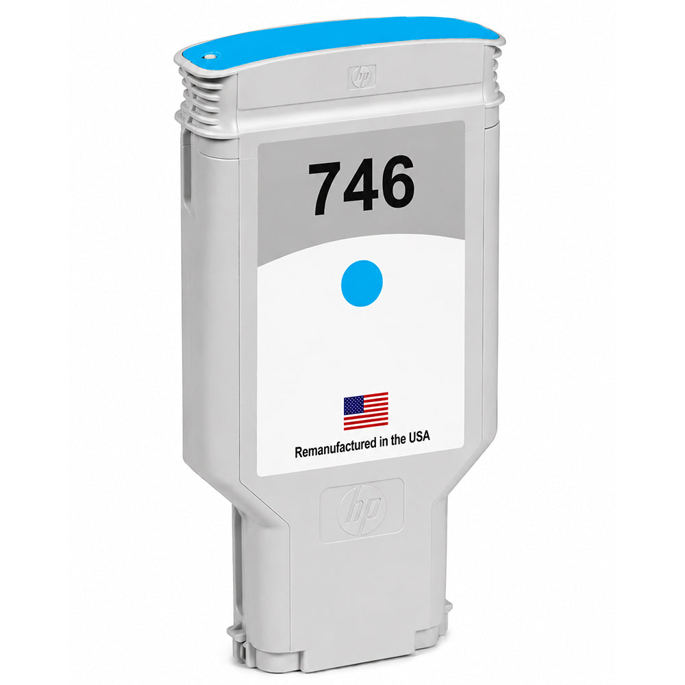 US Remanufactured for HP 746 Standard Yield Cyan Ink Cartridge, P2V80A
