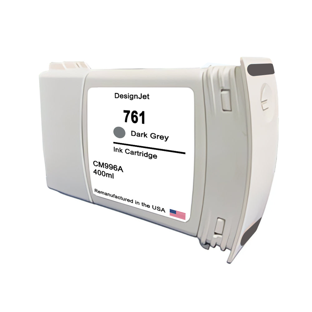 U.S. Remanufactured for HP 761 400mL (CM996A) Dark Gray Ink Cartridge
