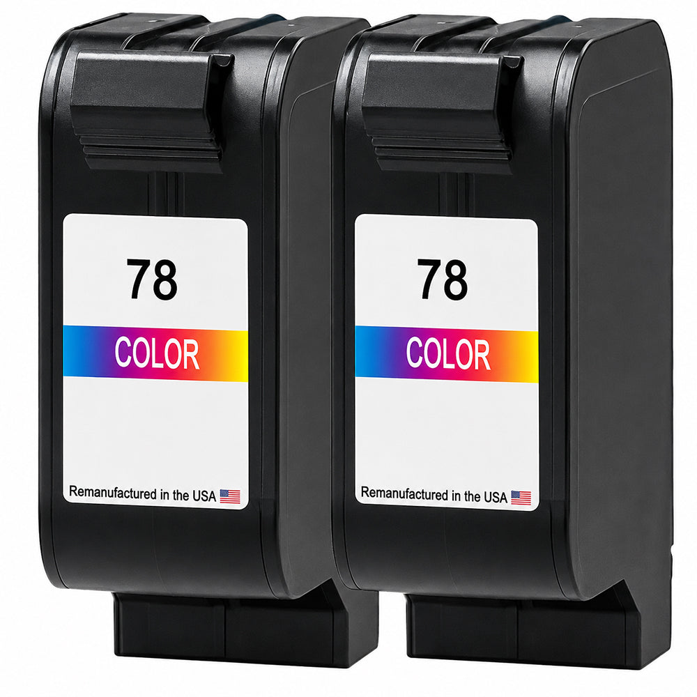 U.S. Remanufactured for HP 78 (C6578AN) Color Twin Pack Ink Cartridges
