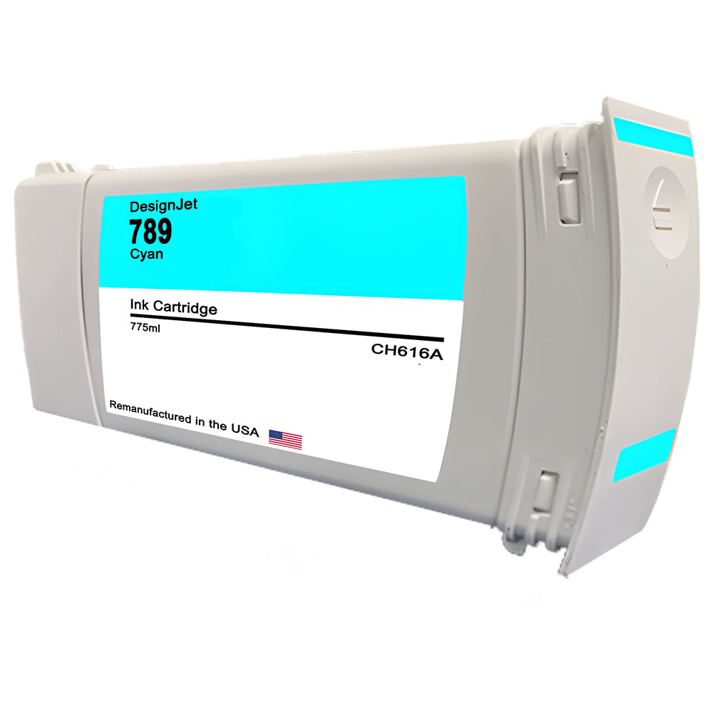 U.S. Remanufactured for HP 789 775ml (CH616A) Cyan Ink Cartridge