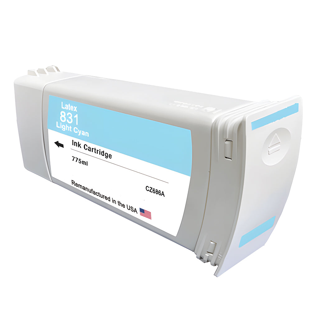 U.S. Remanufactured for HP 831A (CZ686A) Light Cyan Latex 775-ml Ink Cartridge