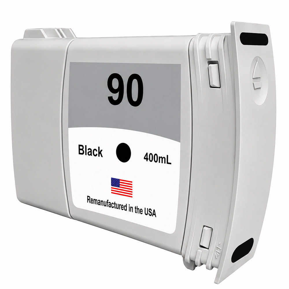 U.S. Remanufactured Ink Cartridge for HP 90 400mL (C5058A) Black