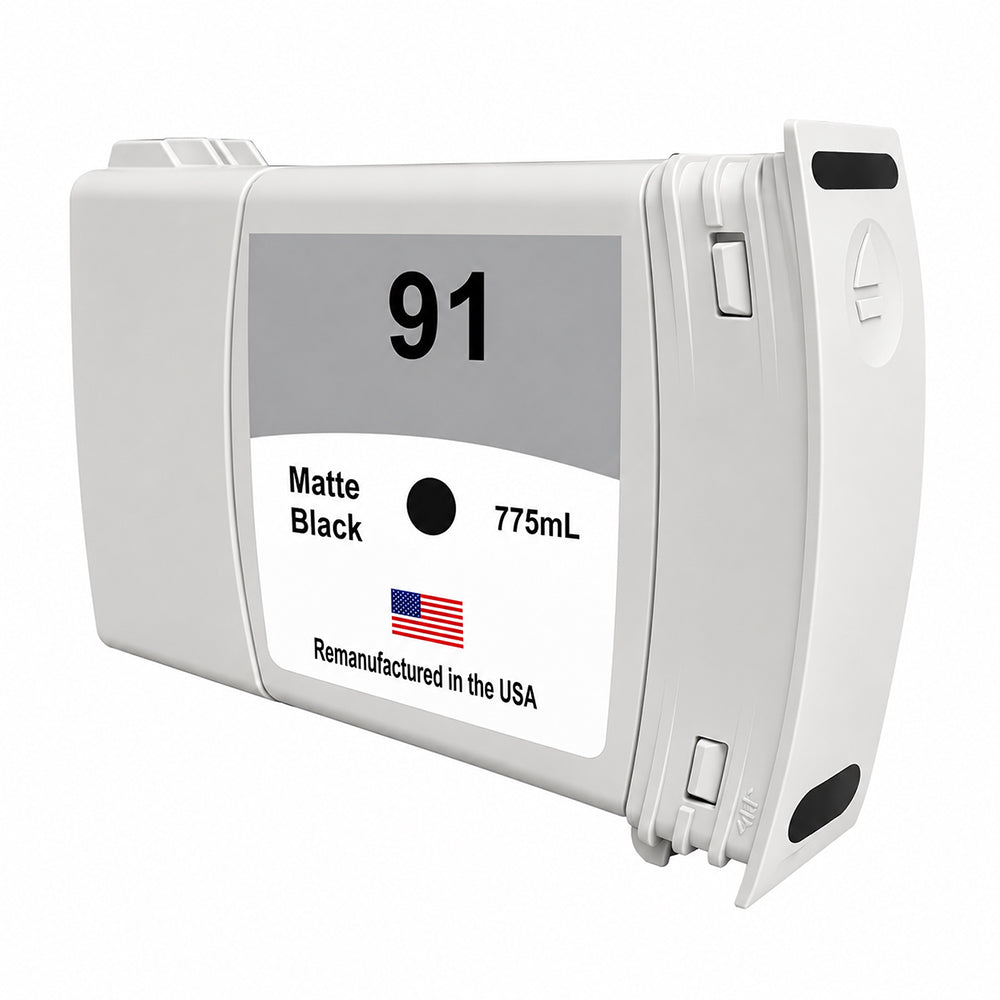 U.S. Remanufactured for HP 91 775mL (C9464A) Matte Black Ink Cartridge