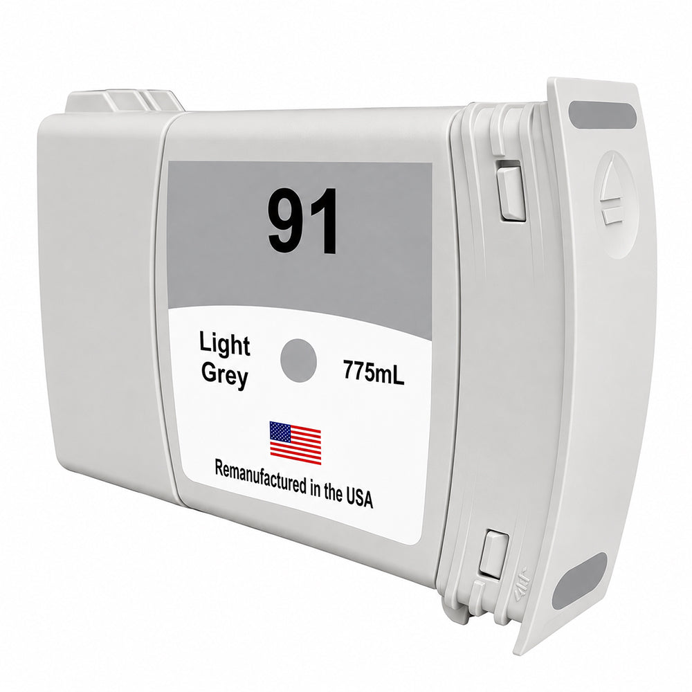 U.S. Remanufactured for HP 91 775mL (C9466A) Light Gray Ink Cartridge