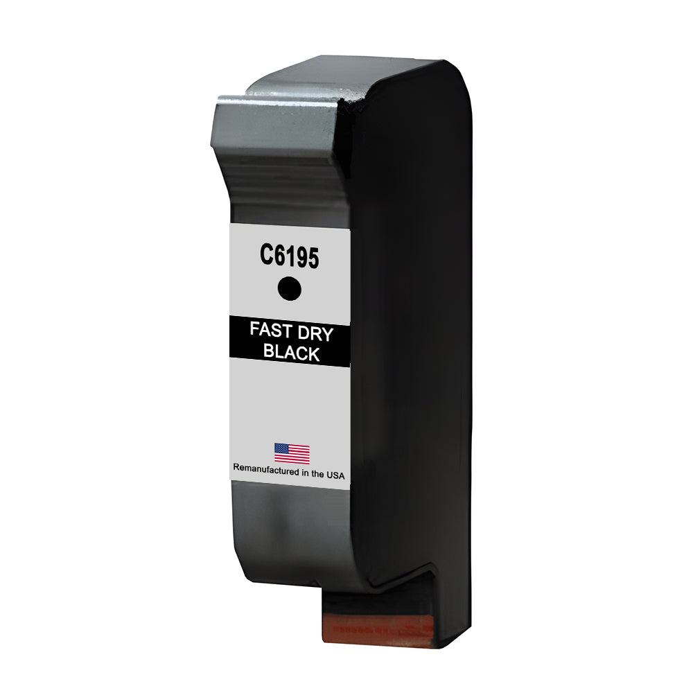 U.S. Remanufactured TIJ for HP C6195A Fast-Dry Black Thermal Inkjet Cartridge
