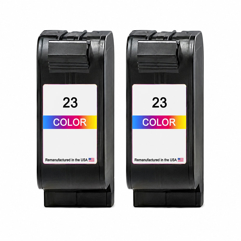 U.S. Remanufactured for HP 23 (C1823D) Color Twin Pack Ink Cartridges