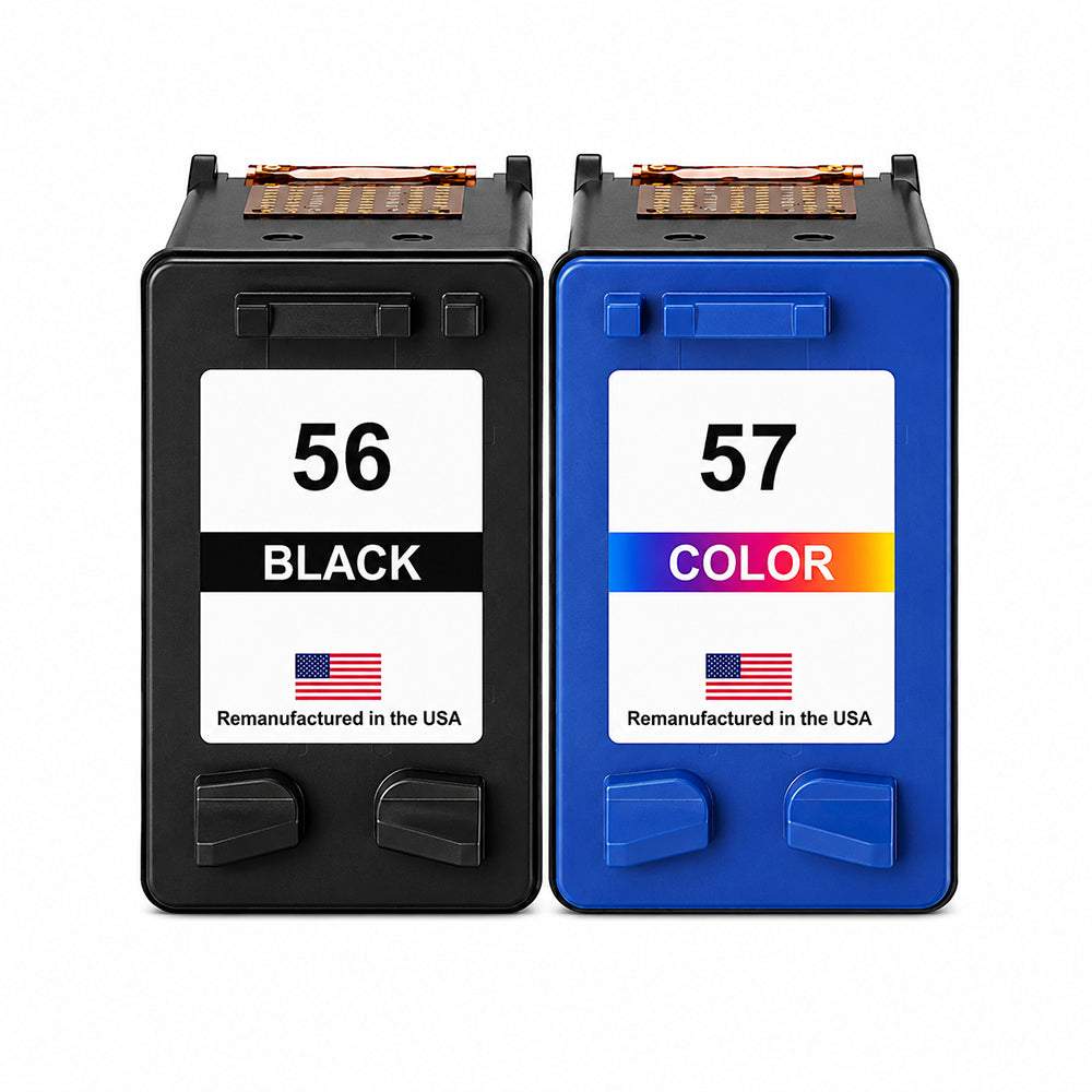 U.S. Remanufactured for HP 56 Black / 57 Color Combo Pack Ink Cartridge