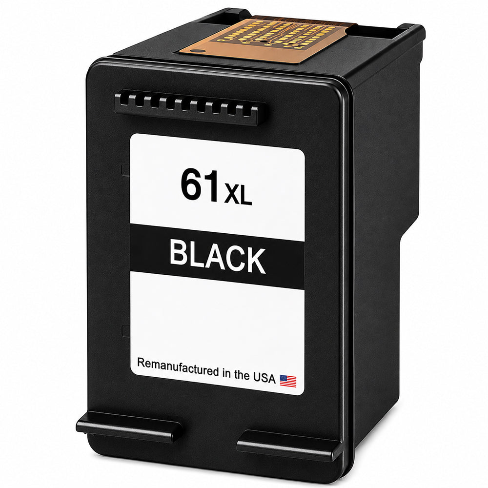 U.S. Remanufactured for HP 61XL (CH563WN) Black Ink Cartridges