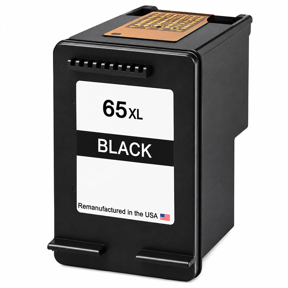 U.S. Remanufactured for HP 65XL (N9K04AN) Black Ink Cartridges