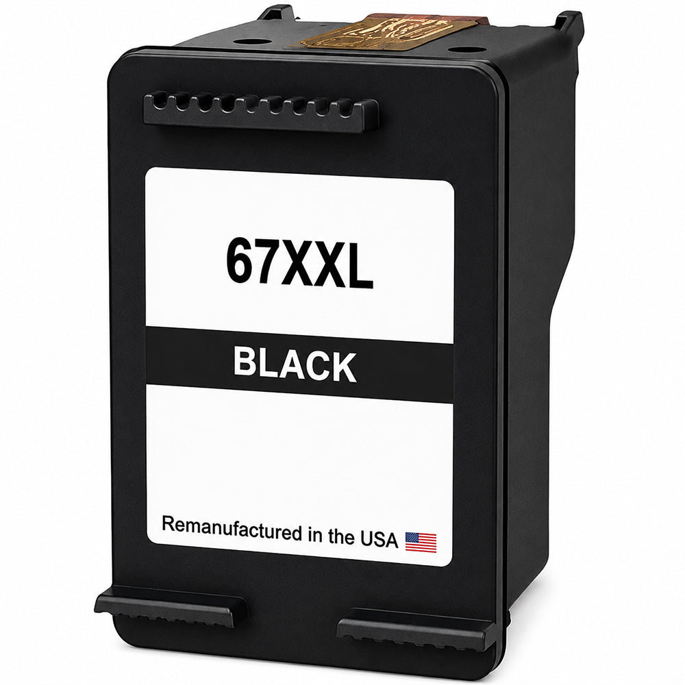 U.S. Remanufactured for HP 67XXL (3YM59AN) Black Extra High Yield Ink Cartridges