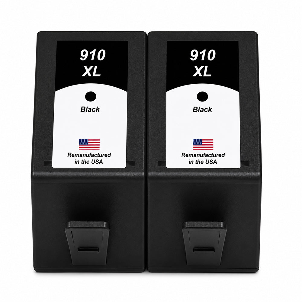 U.S. Remanufactured for HP 910XL (3YL65AN) Black Twin Pack High Yield Ink Cartridges