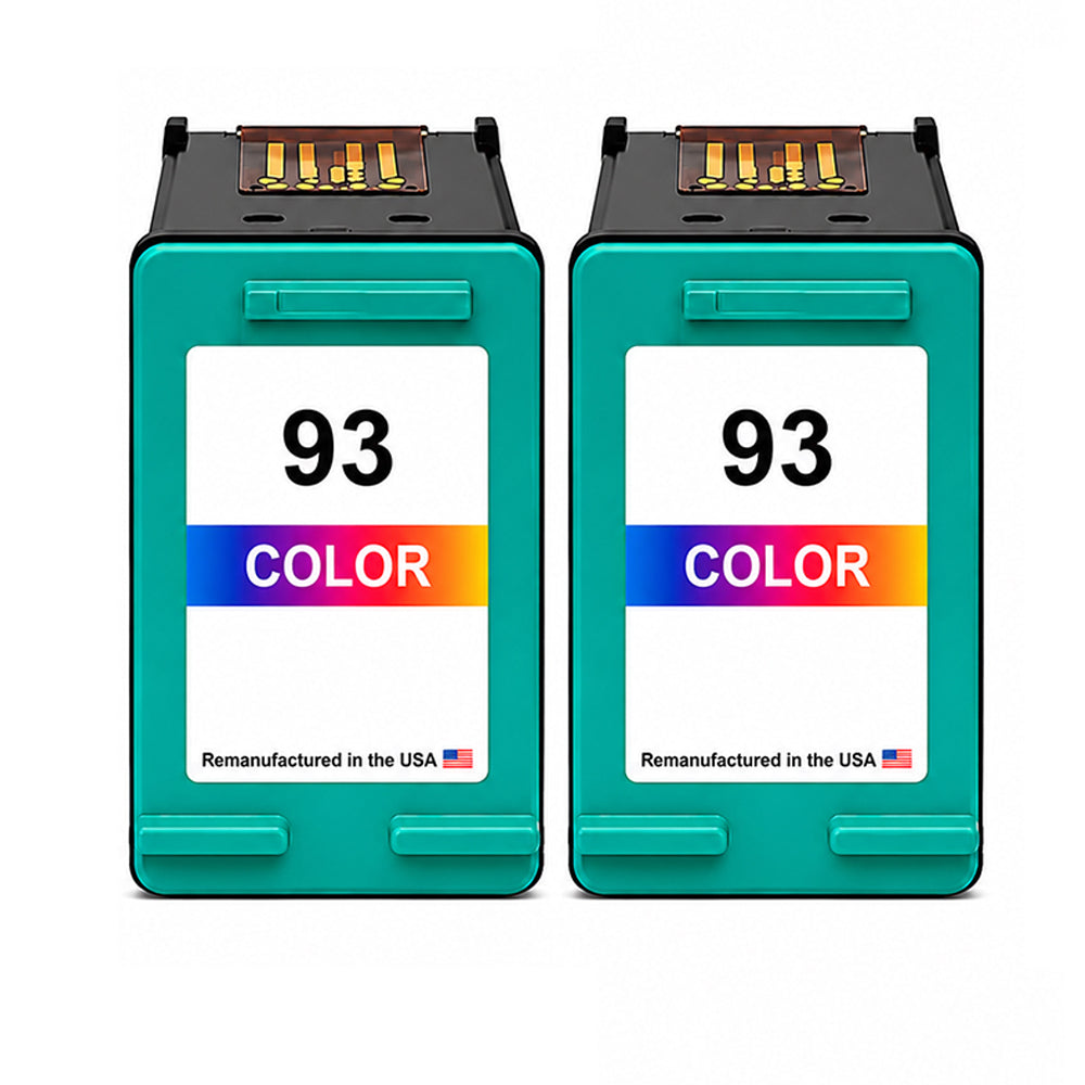 U.S. Remanufactured for HP 93 (C9361WN) Color Ink Cartridges Twin Pack