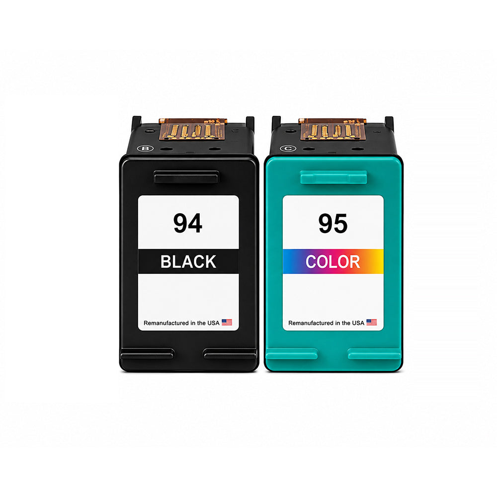 U.S. Remanufactured for HP 94 Black / 95 Tri-Color Combo Pack Ink Cartridge