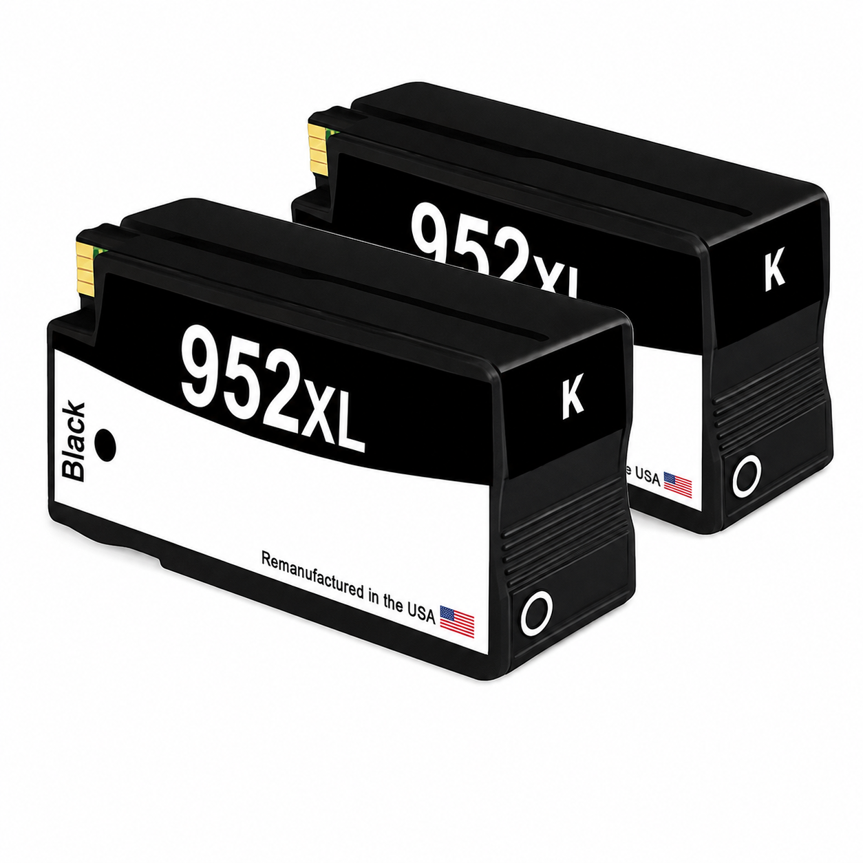 U.S. Remanufactured for HP 952XL (F6U19AN) Black Twin Pack Ink Cartridges