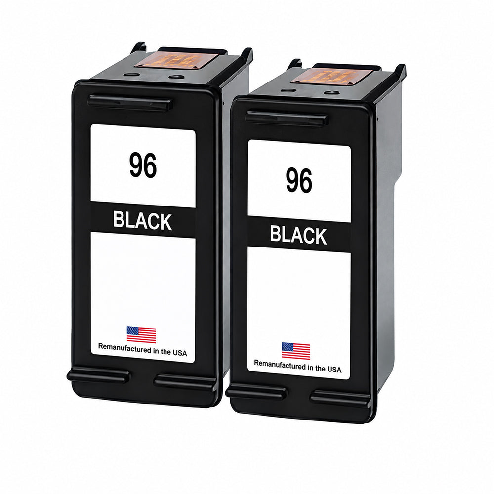 U.S. Remanufactured for HP 96 (C8767WN) Black Twin Pack Ink Cartridges