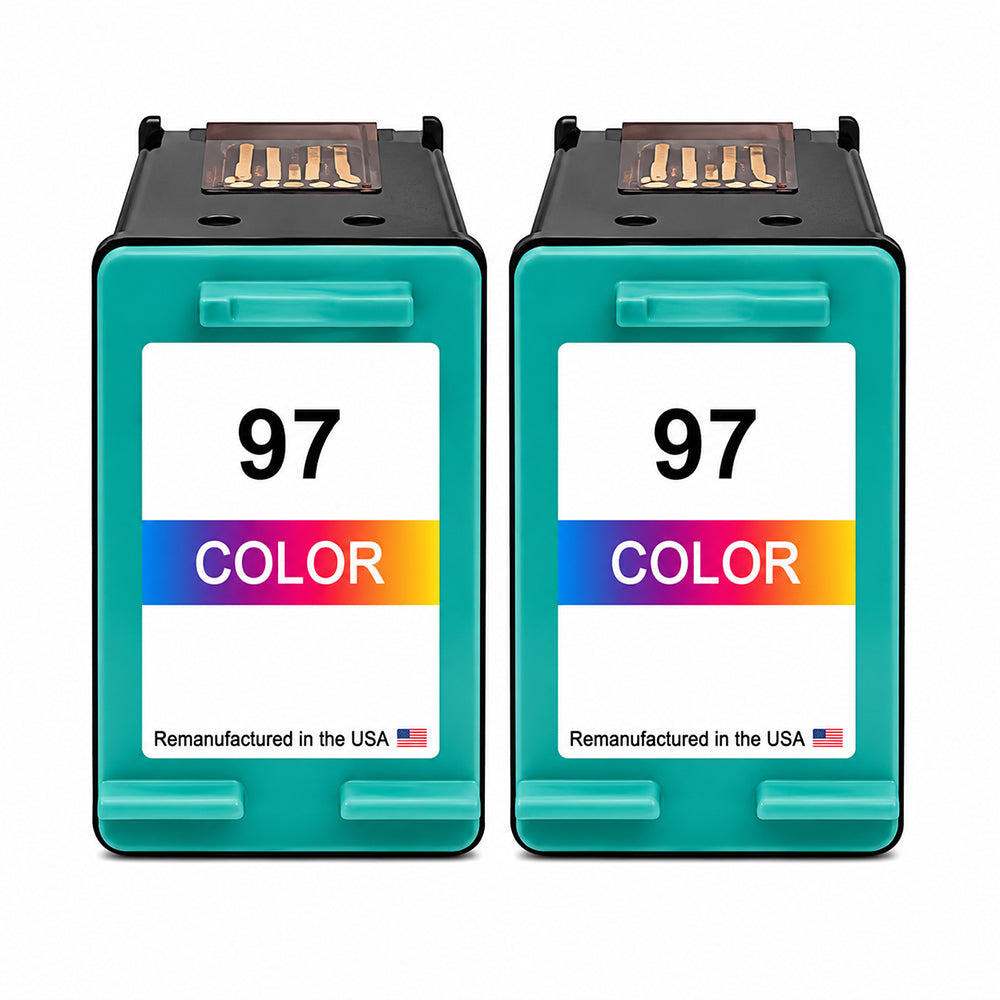 U.S. Remanufactured for HP 97 (C9363WN) Color Twin Pack Ink Cartridges