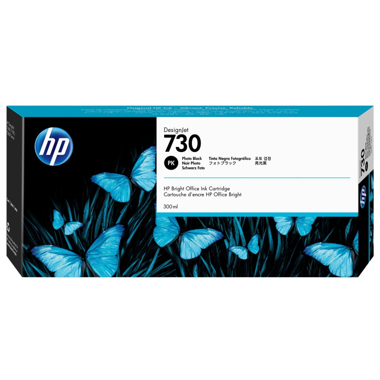 New, Pre-Owned - HP 730 300-ml (P2V73A) Photo Black Ink Cartridge