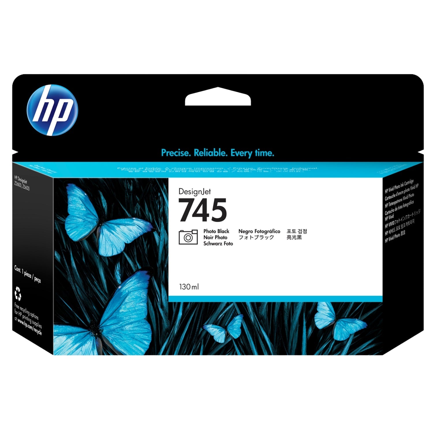 New, Pre-Owned - HP 745 130-ml DesignJet (F9J98A) Photo Black Ink Cartridge