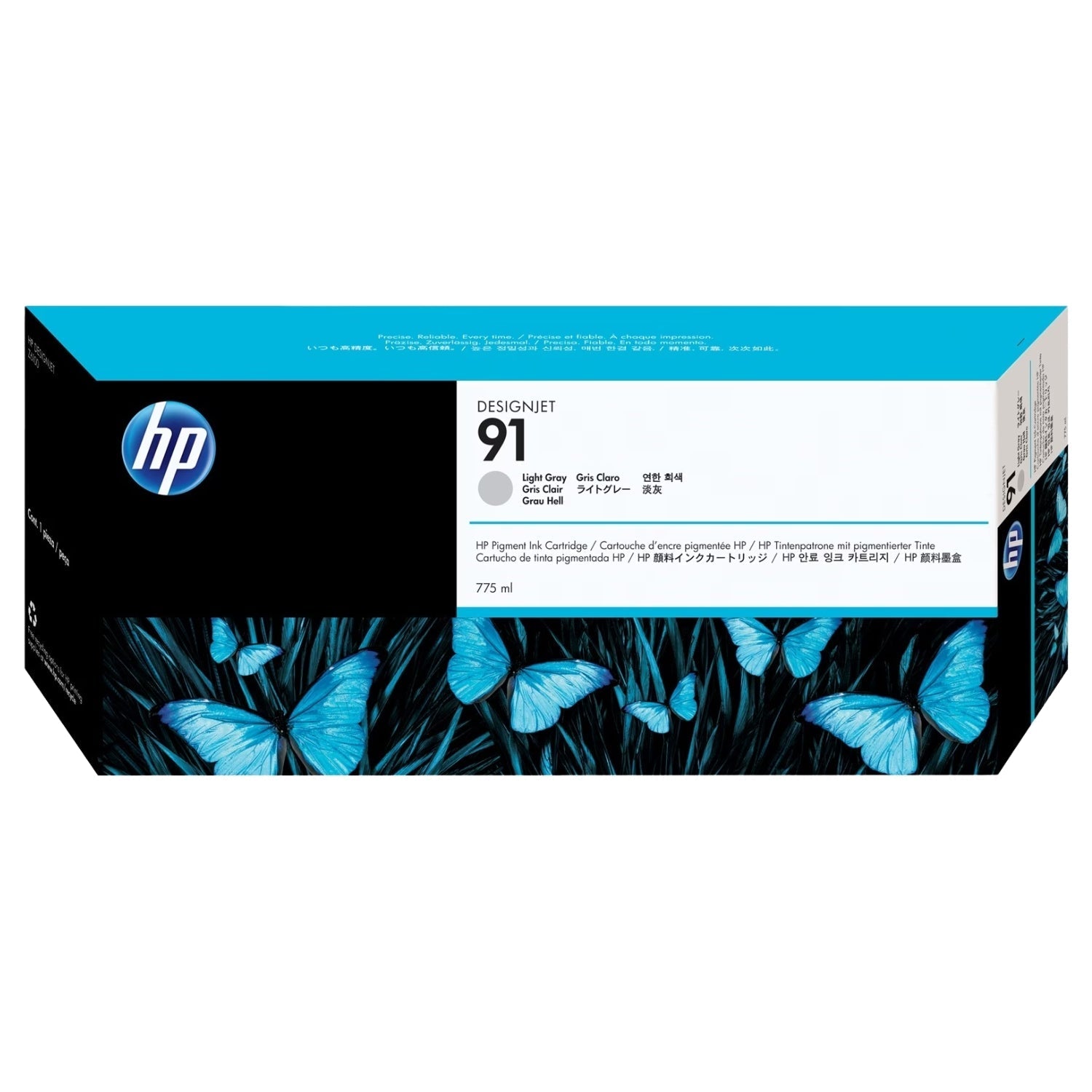 New, Pre-Owned - HP 91 775-ml (C9466A) Light Gray Ink Cartridge