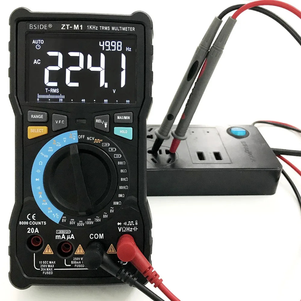 BSIDE ZT-M1 Multimeter with Auto/Manual Mode & Triple Display