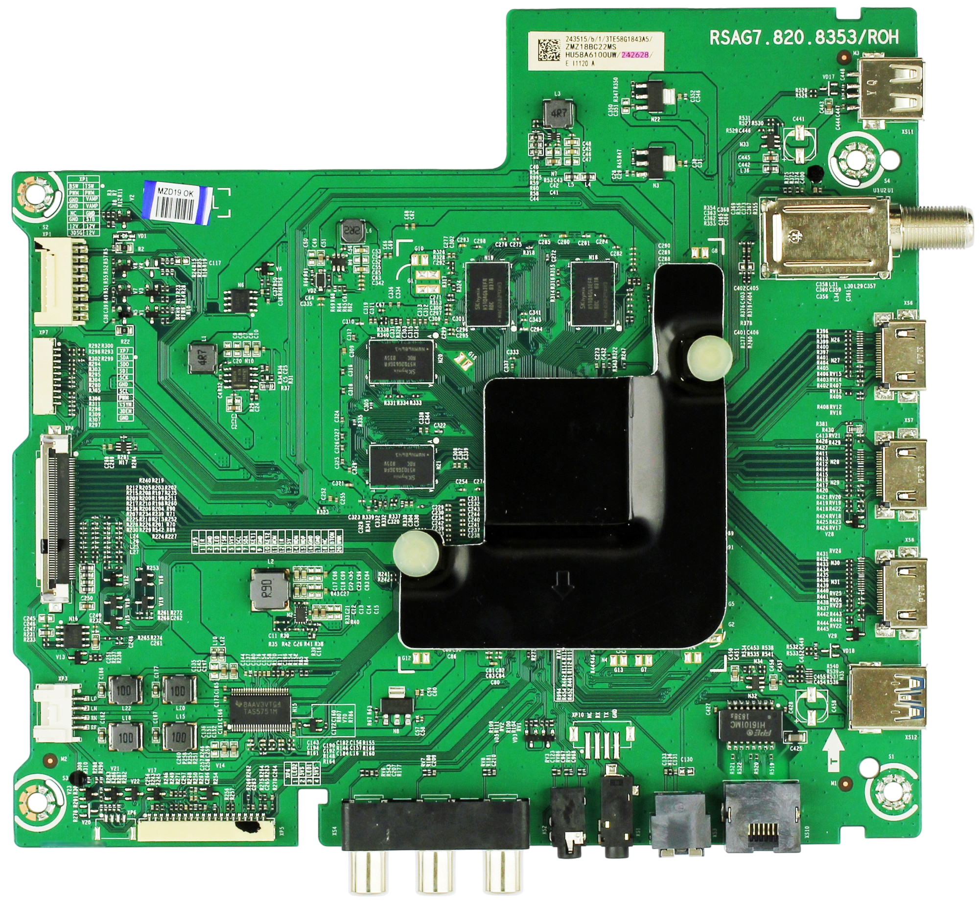 242628 Hisense Main Board, 242628, 243515, HU58A6100UW, RSAG7.820.8353/ROH, 58H6550E